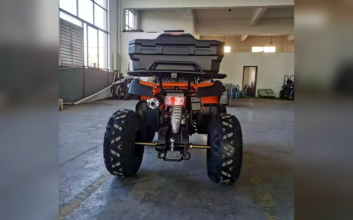 Huajia 200cc Devil Eye ATV - ATV by Huajia Machinery. The Huajia 200cc Devil Eye ATV is a utility four-wheeler equipped with front and rear luggage boxes angle 4