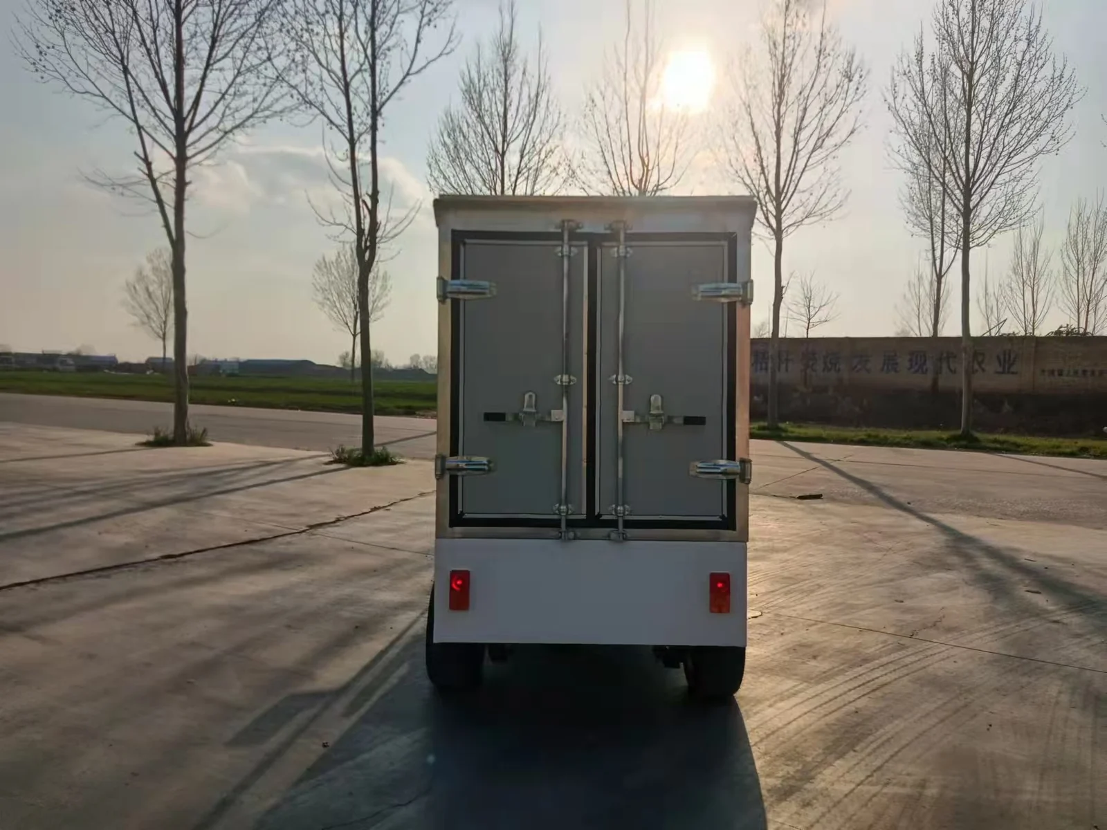 Huajia Enclosed Box Cargo Electric Utility Buggy - Cargo Utility Vehicle by Huajia Machinery. The Huajia Enclosed Box Cargo Utility Buggy is engineered for institutional, hospital, hotel, and in angle 5