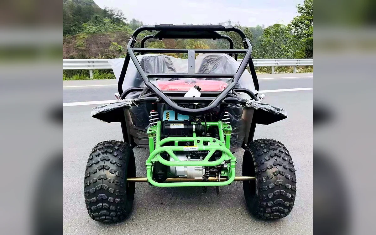 Huajia 200cc Multi-Color Go-Kart - Go-Kart by Huajia Machinery. The Huajia 200cc Multi-Color Go-Kart is a lightweight off-road recreational vehicle for scenic areas angle 3