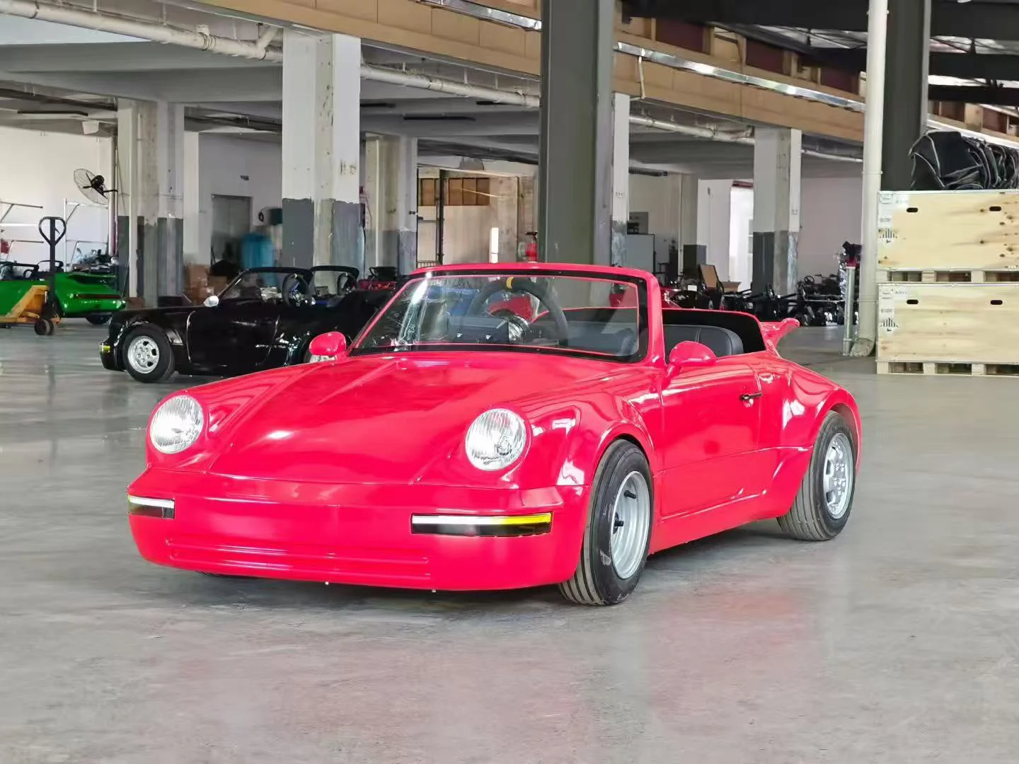 Huajia 72V 2500W Classic 964 Retro Replica Electric Drift Sports Car (80 km/h) - Retro Electric Drift Sports Car by Huajia Machinery. The Huajia 72V 2500W Classic 964 Retro Replica Electric Drift Sports Car is engineered with a mid-mo angle 10